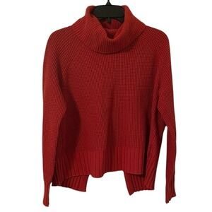 Madewell Women's Rustic Orange Eastbrook Crossback Merino Wool Sweater Size S